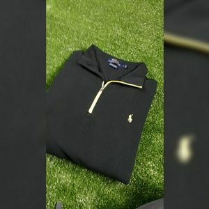 Ralph Lauren Mens Large Black fleece top